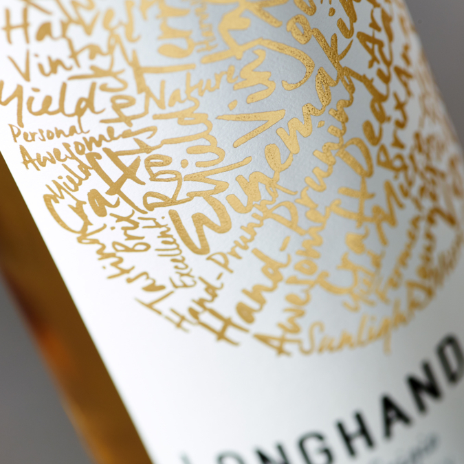 Longhand Wines Label Design | Dossier Creative | Traditional Art of Winemaking
