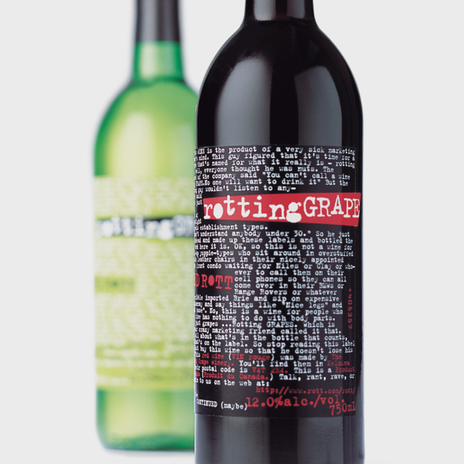 Rotting Grape Wine Label Design | Dossier Creative