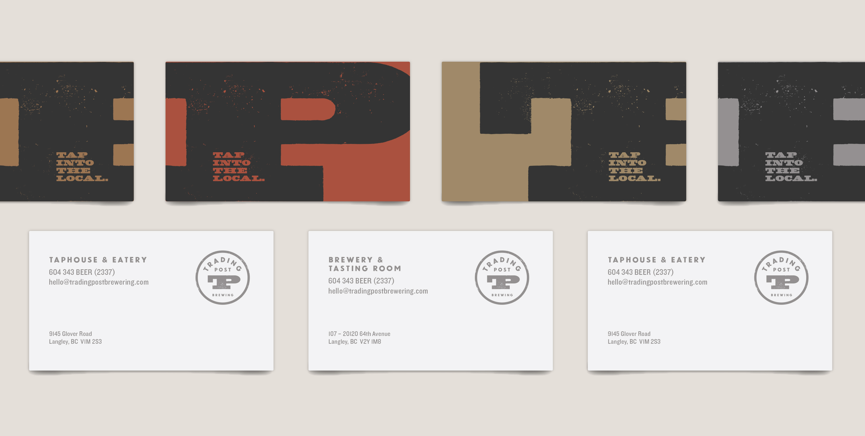 Trading Post Brewery Business Cards | Dossier Creative | Crafting a Brewery Experience