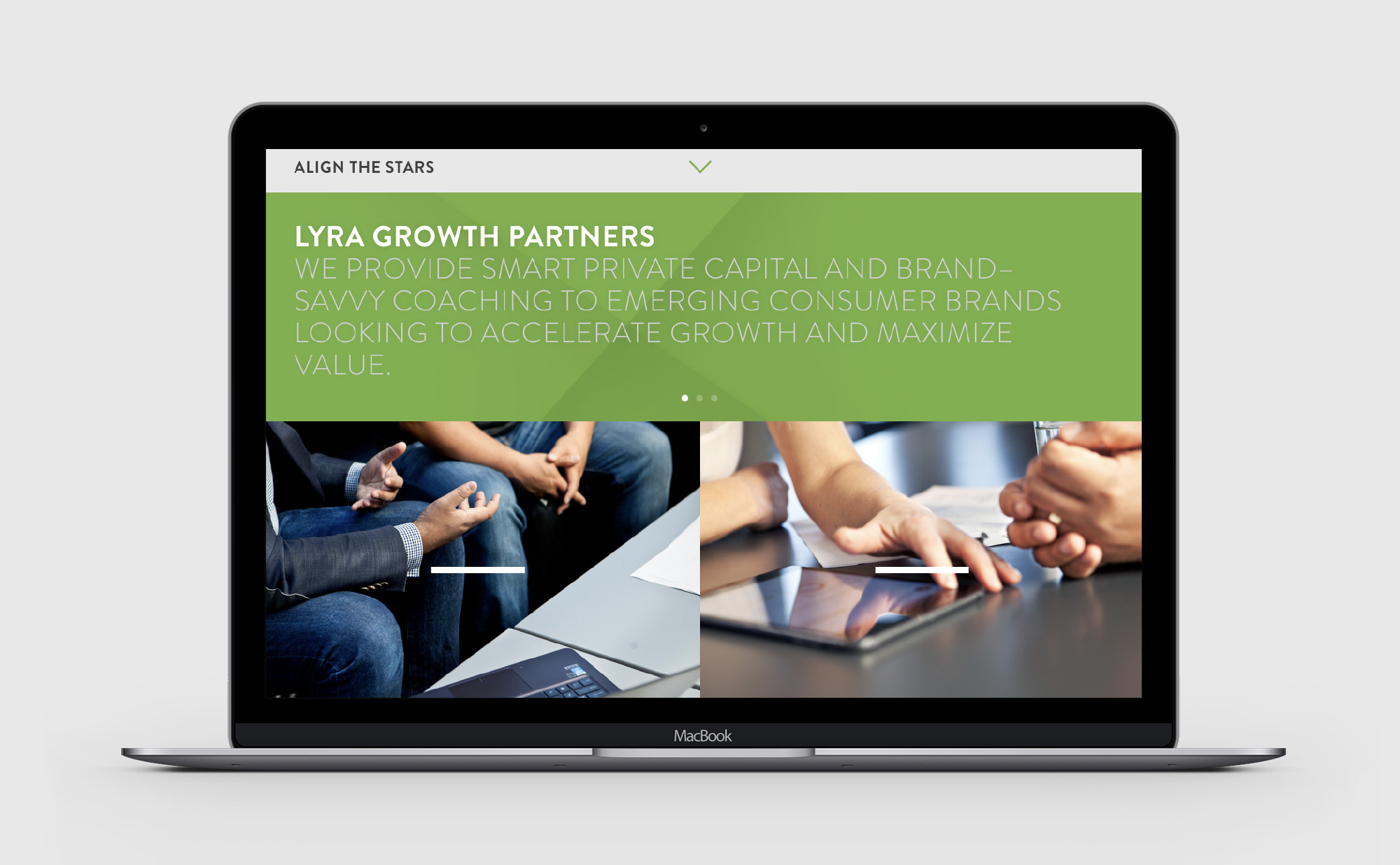 Lyra Website | Dossier Creative | Entrepreneurial equity firm design