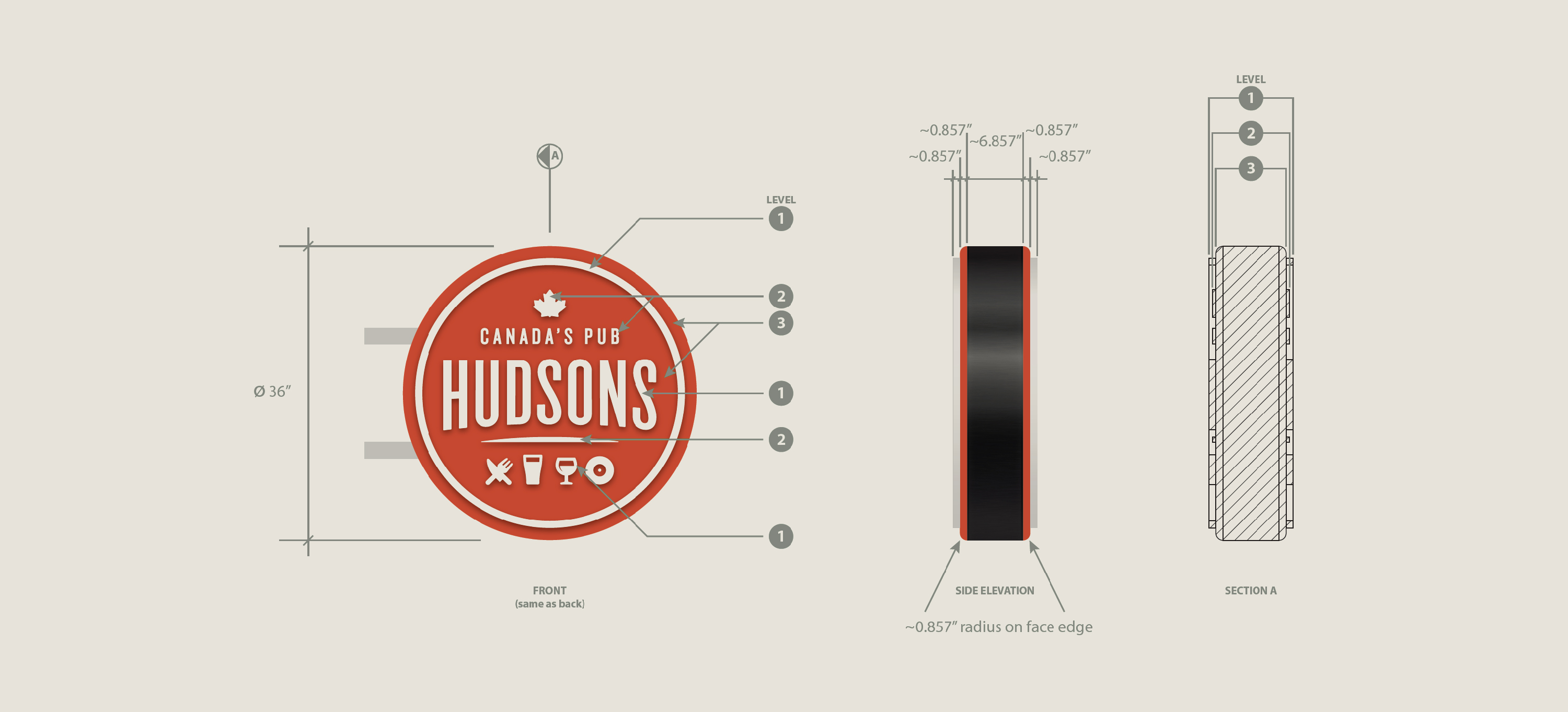 Hudsons Canadas Pub Signage | Dossier Creative | Transformation with Canadian Flair
