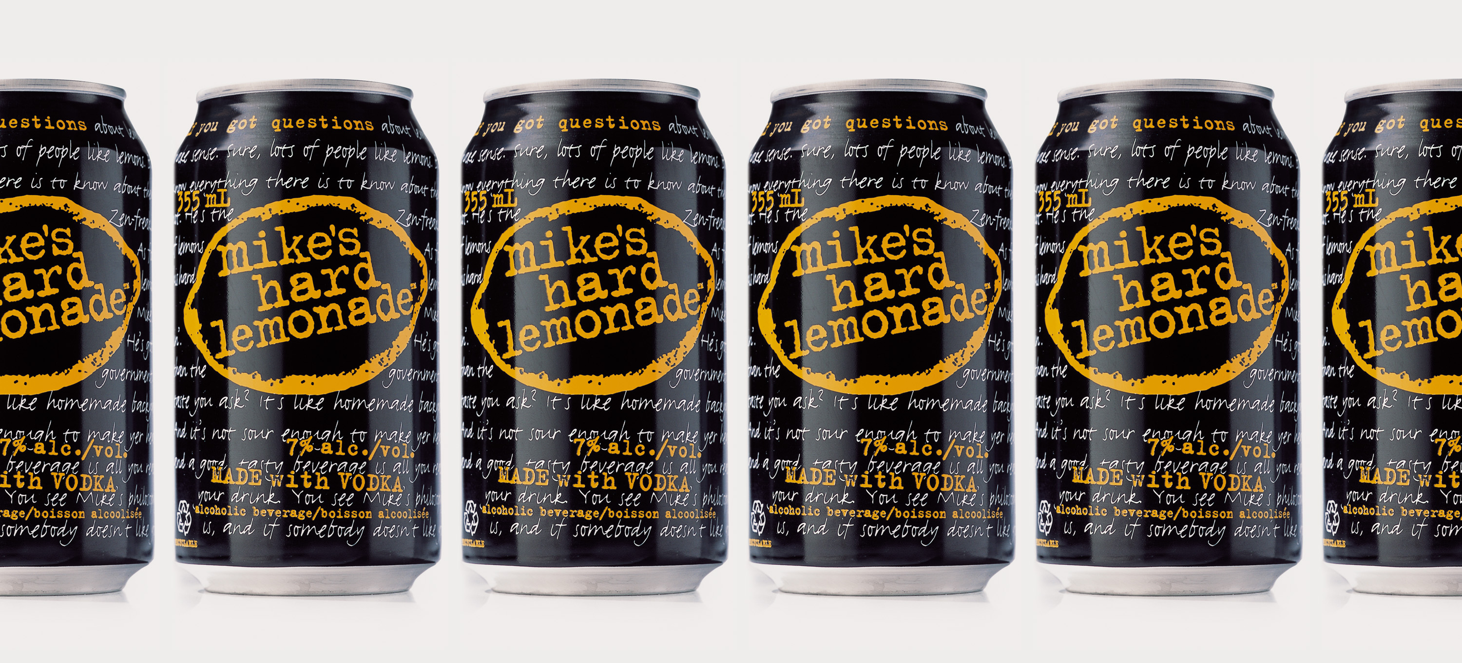 Mikes Hard Lemonade Can Lineup | Dossier Creative | Icon Ready-To-Drink Brand