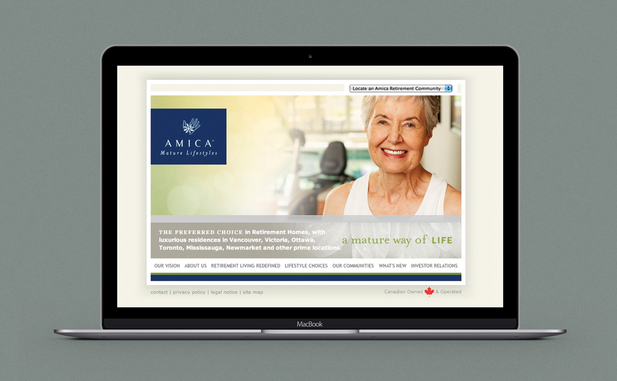 Amica Website Design | Dossier Creative | Repositioning of Senior Communities