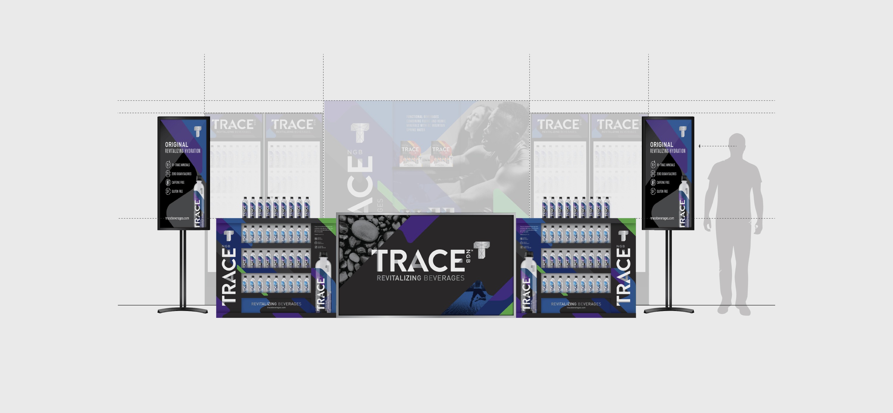 Trace Beverages Trade Show Design | Dossier Creative | Functional Beverages