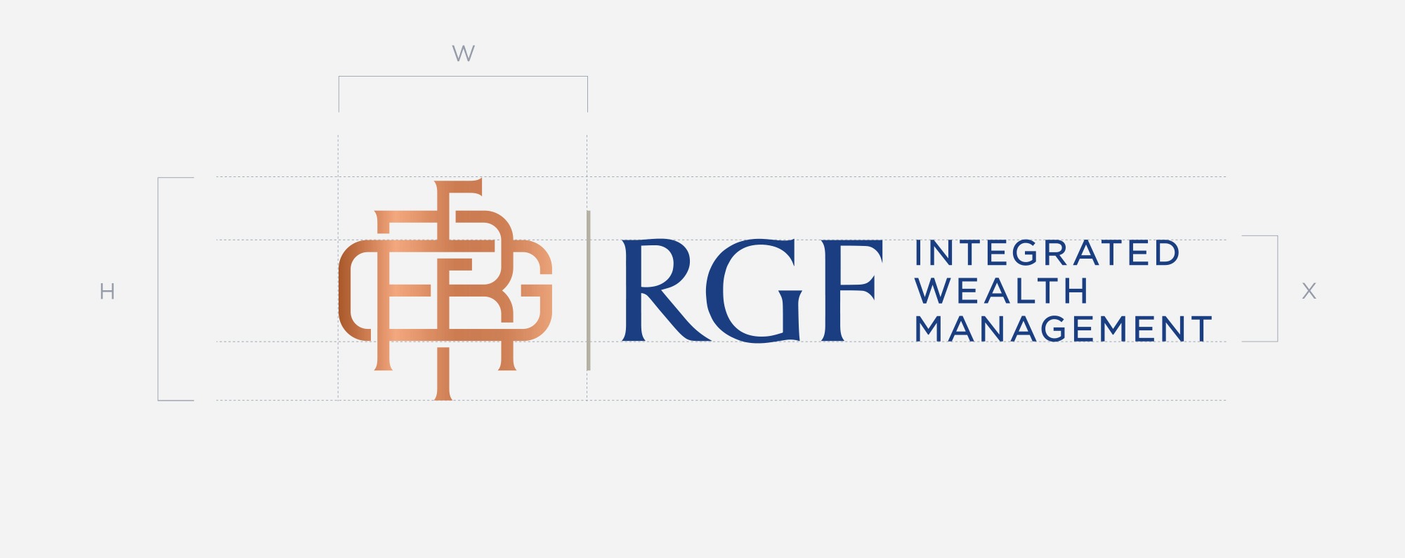 Rogers Group Financial Logo Design | Dossier Creative | Independent Wealth Management rebrand